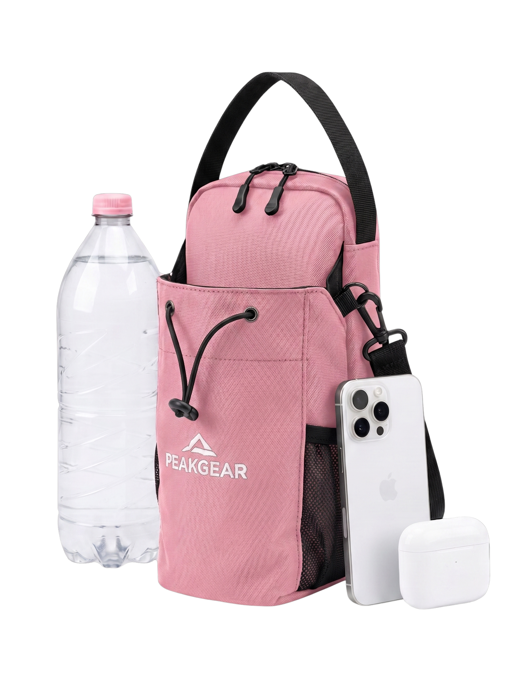 Rosafarbene PeakGear-Trainingstasche mit Magnetbefestigung
