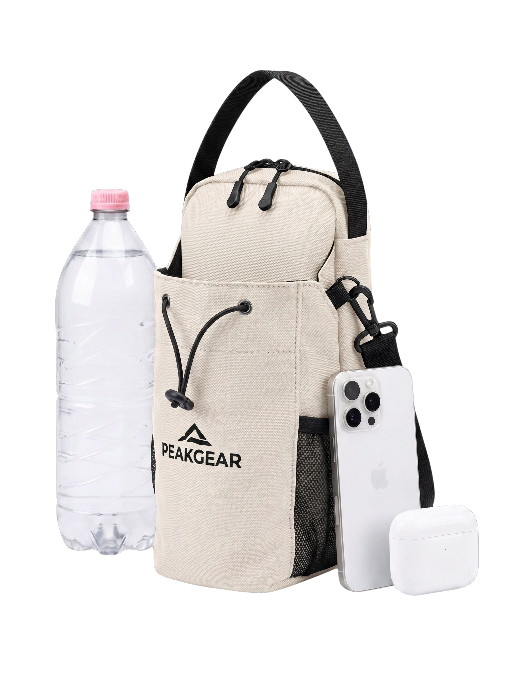 Biela taška na cvičenie PeakGear s magnetickým uchytením
