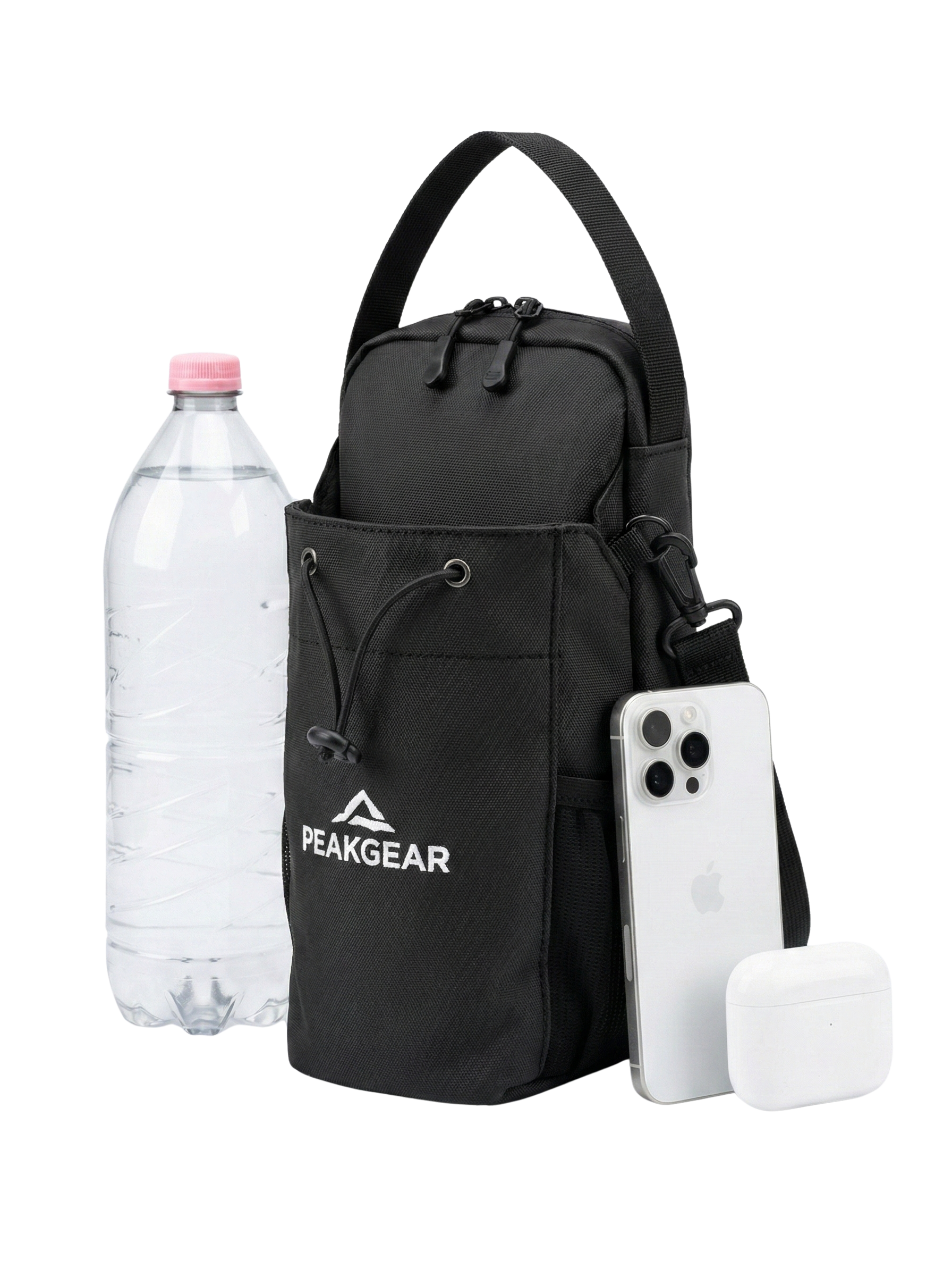 Čierna taška na cvičenie PeakGear s magnetickým uchytením